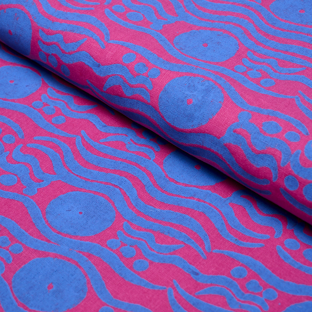 BOSPHORUS HAND BLOCK | Fuchsia & Blue