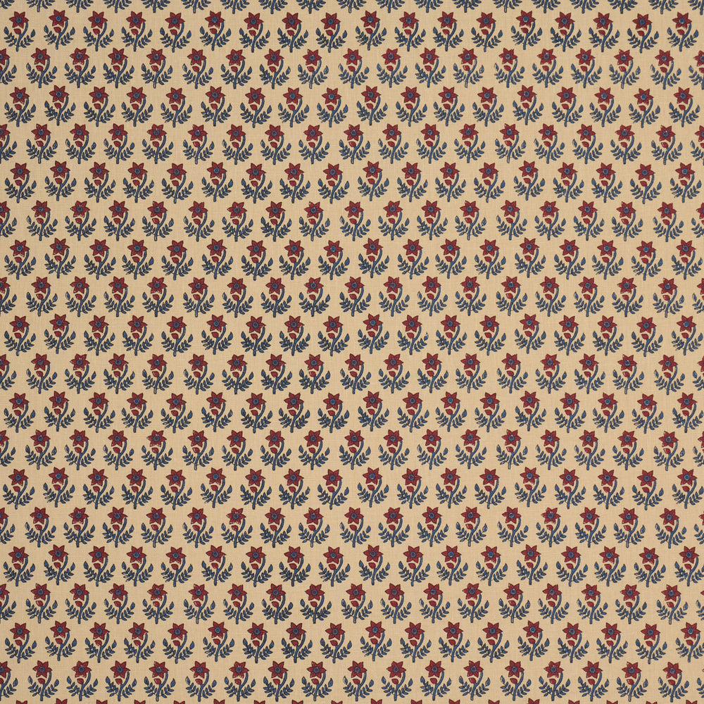 AMISHA HAND-PRINT | Red & Indigo
