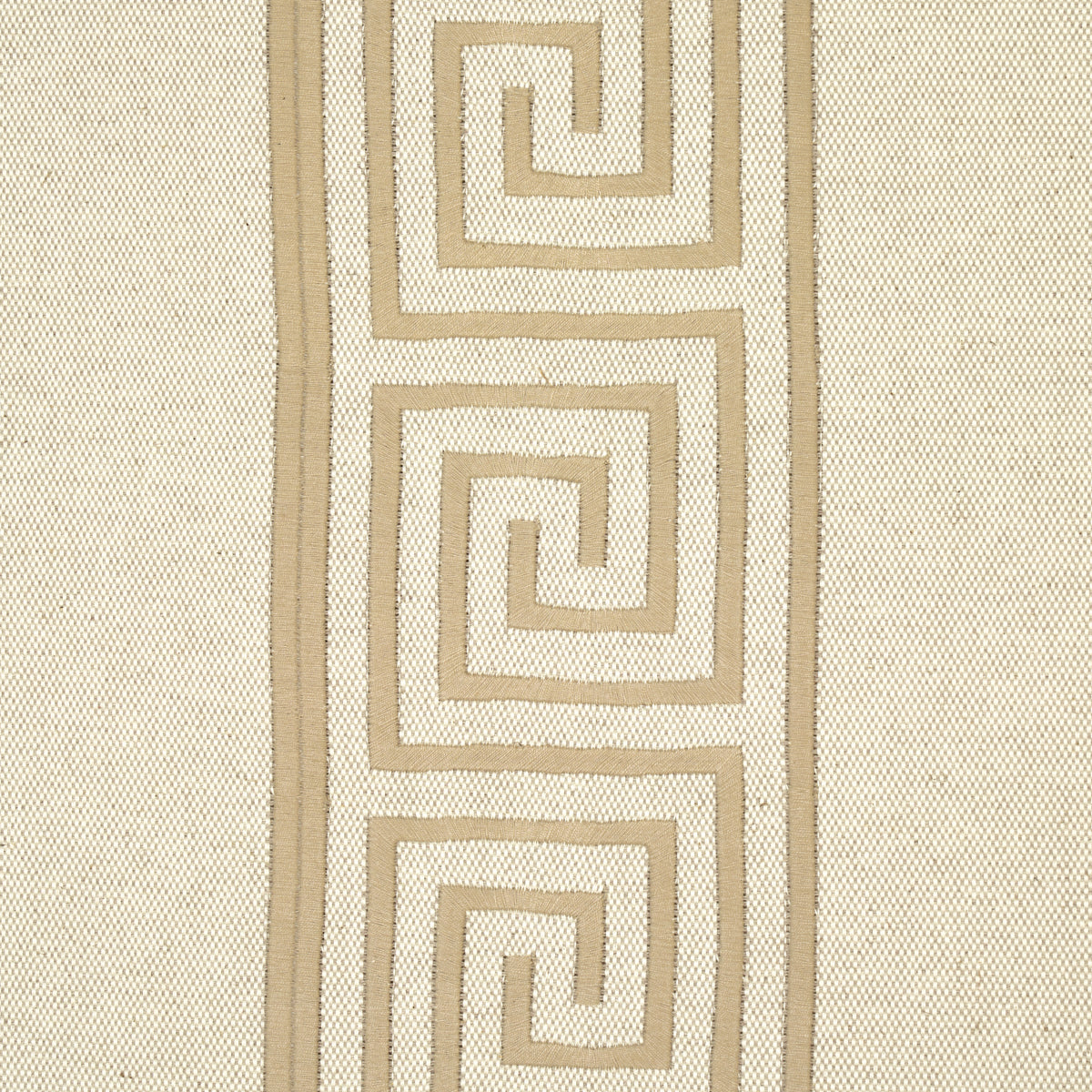 GREEK KEY EMBROIDERY | Pebble And Taupe