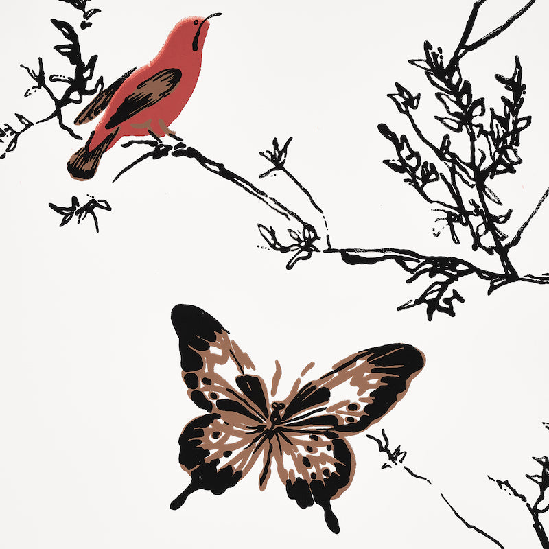 BIRDS & BUTTERFLIES | Multi On White