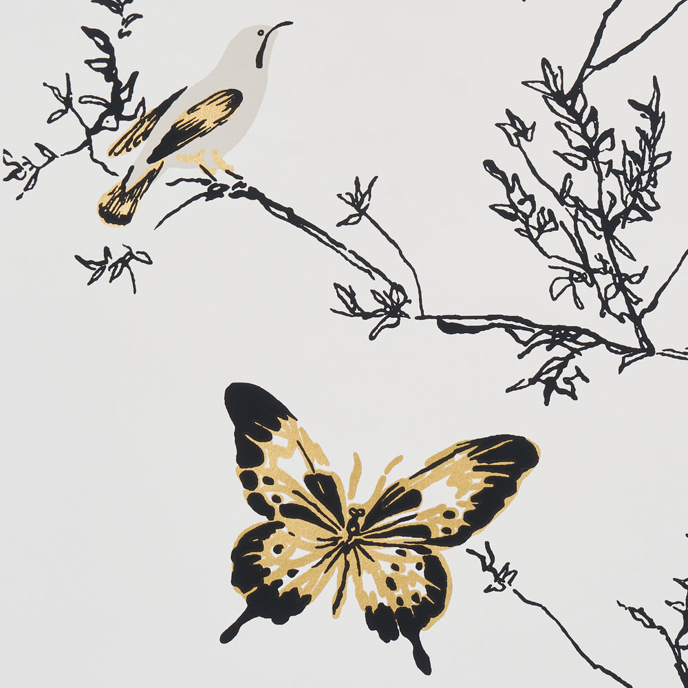 Birds & Butterflies | Black & Gold