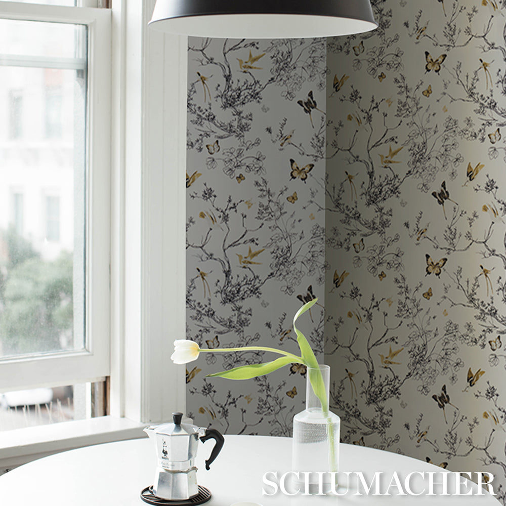 Birds & Butterflies | Black & Gold