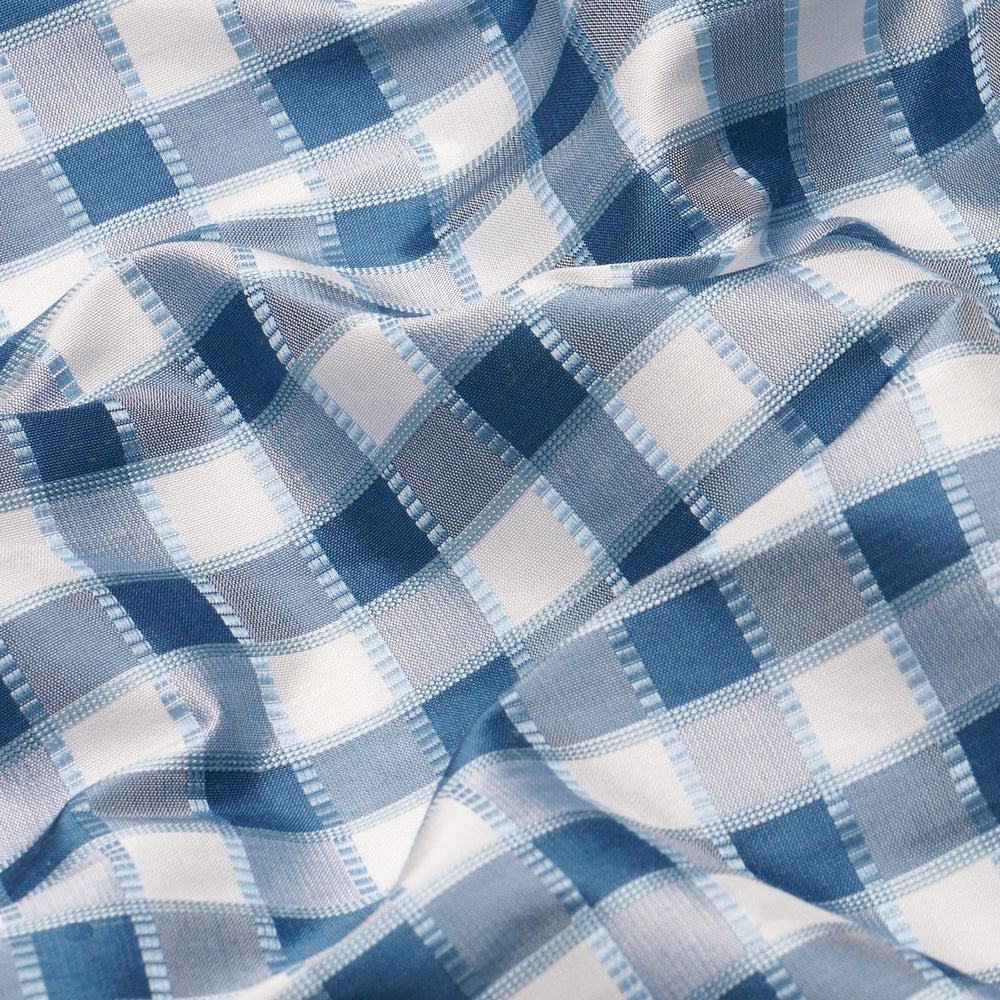 INGRID SILK CHECK | Blue