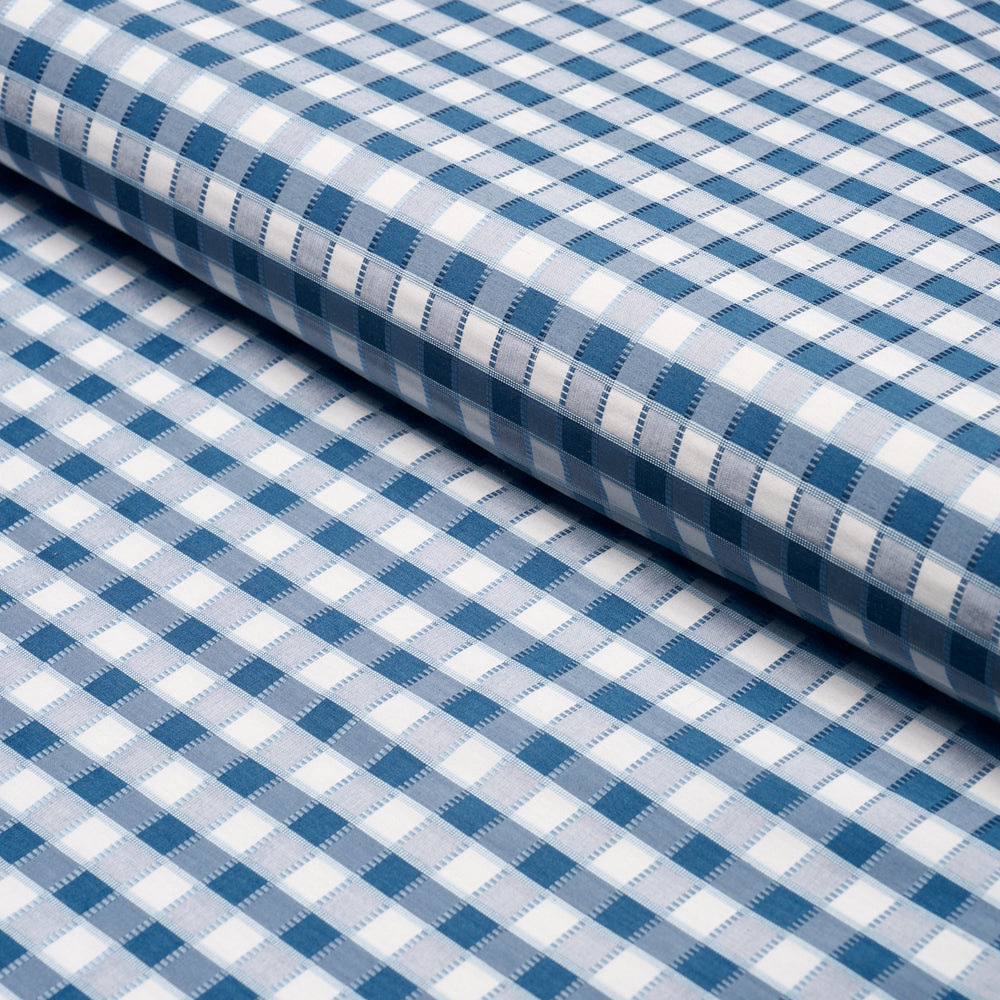 INGRID SILK CHECK | Blue