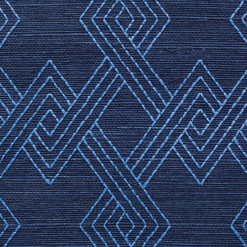 HIX EMBROIDERED SISAL | BLUE