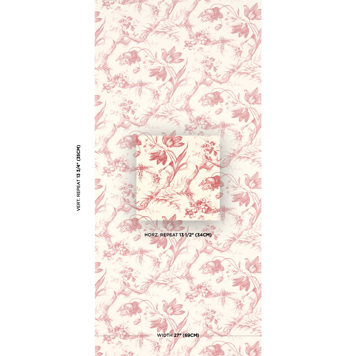 TOILE DE FLEURS | Rouge