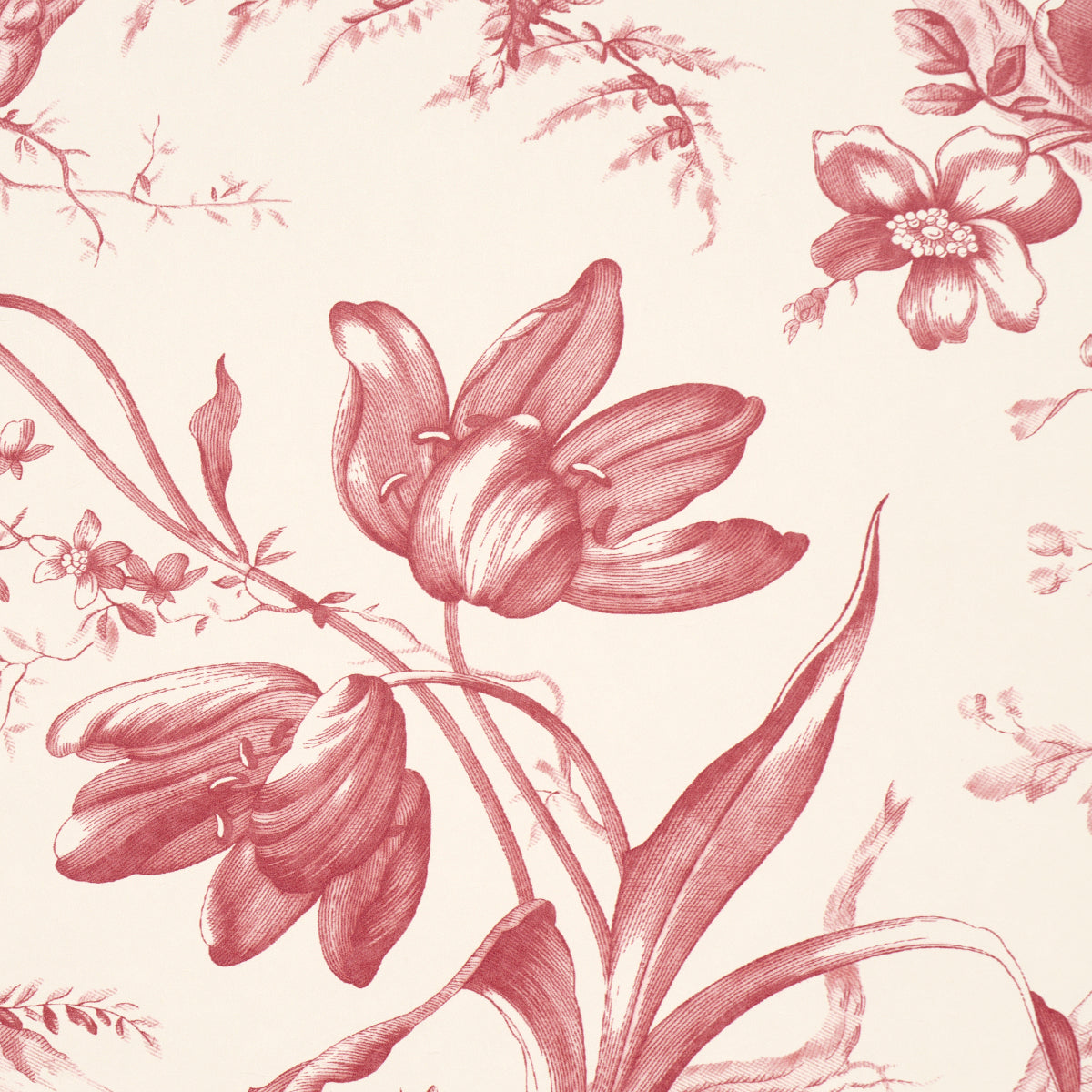 TOILE DE FLEURS | Rouge