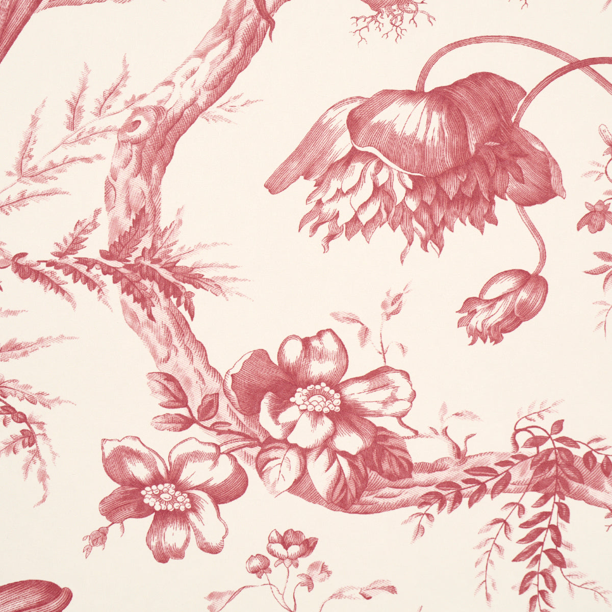 TOILE DE FLEURS | Rouge