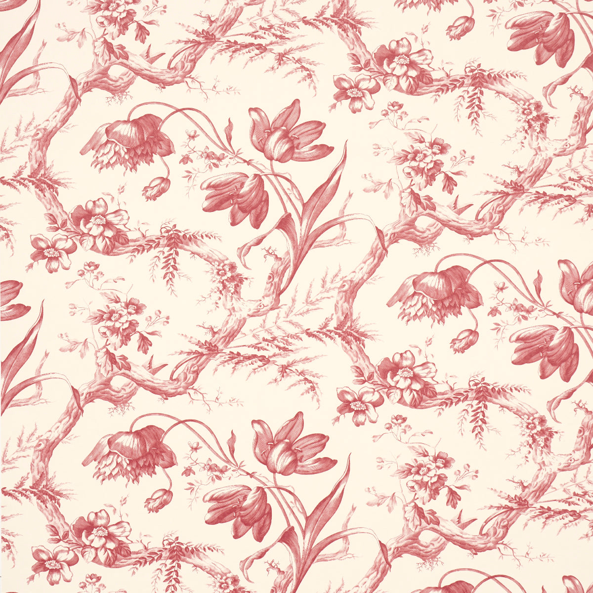 TOILE DE FLEURS | ROUGE