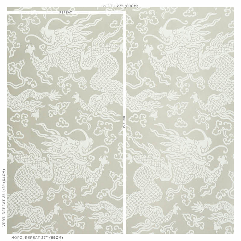 RUAN DRAGON DAMASK | WARM SILVER