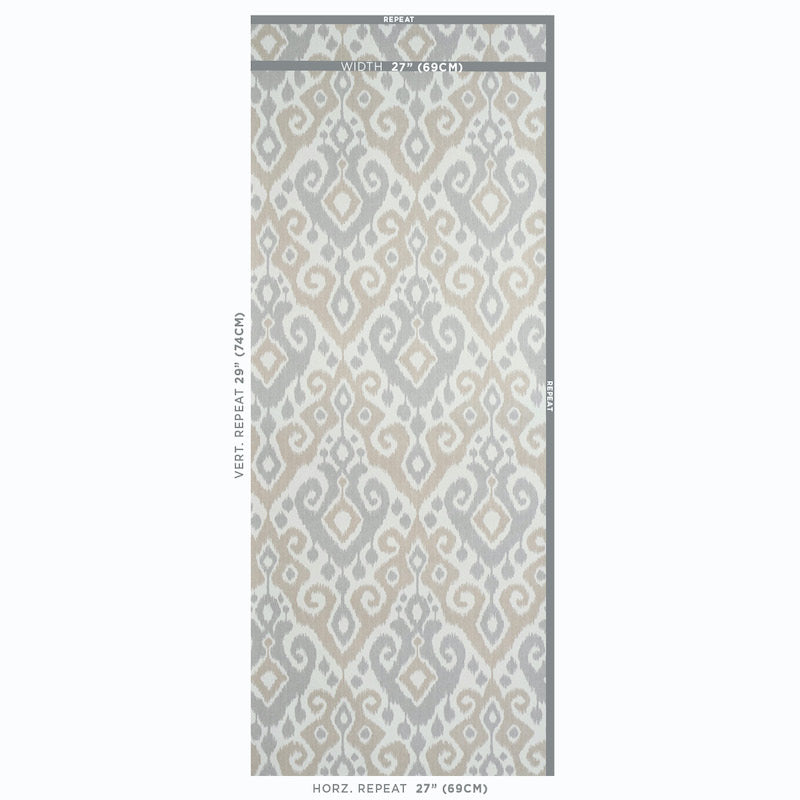 DEDRA DAMASK | Sand & Grey