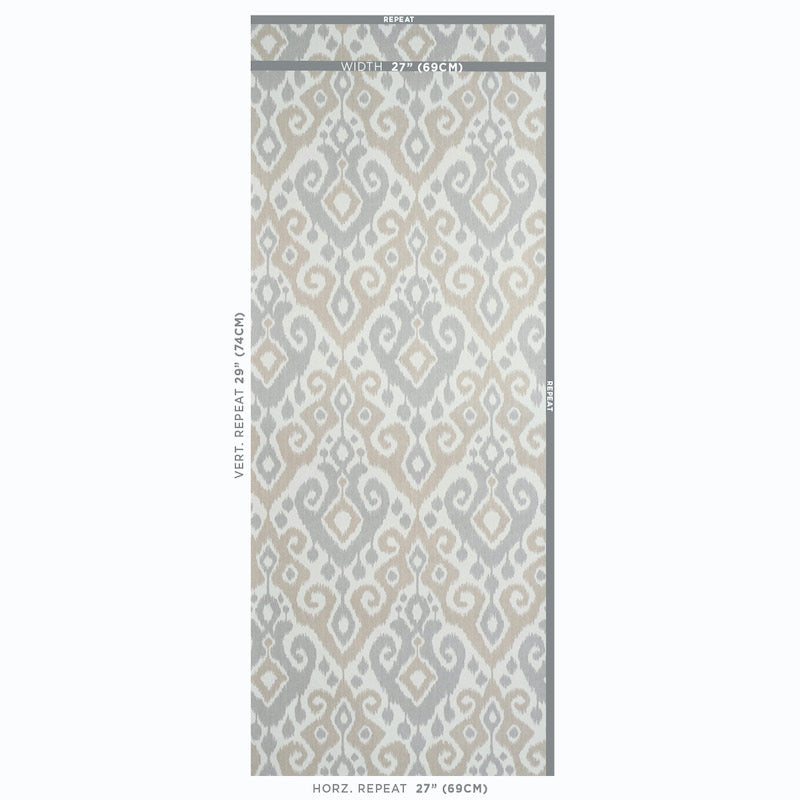 DEDRA DAMASK | SAND & GREY