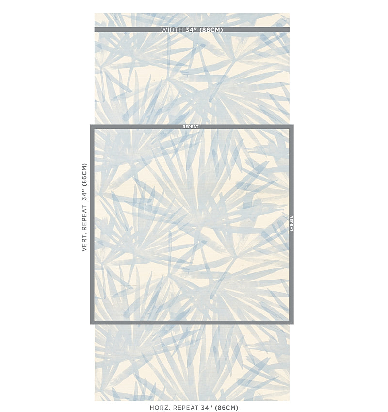 SUNLIT PALM SISAL | Chambray