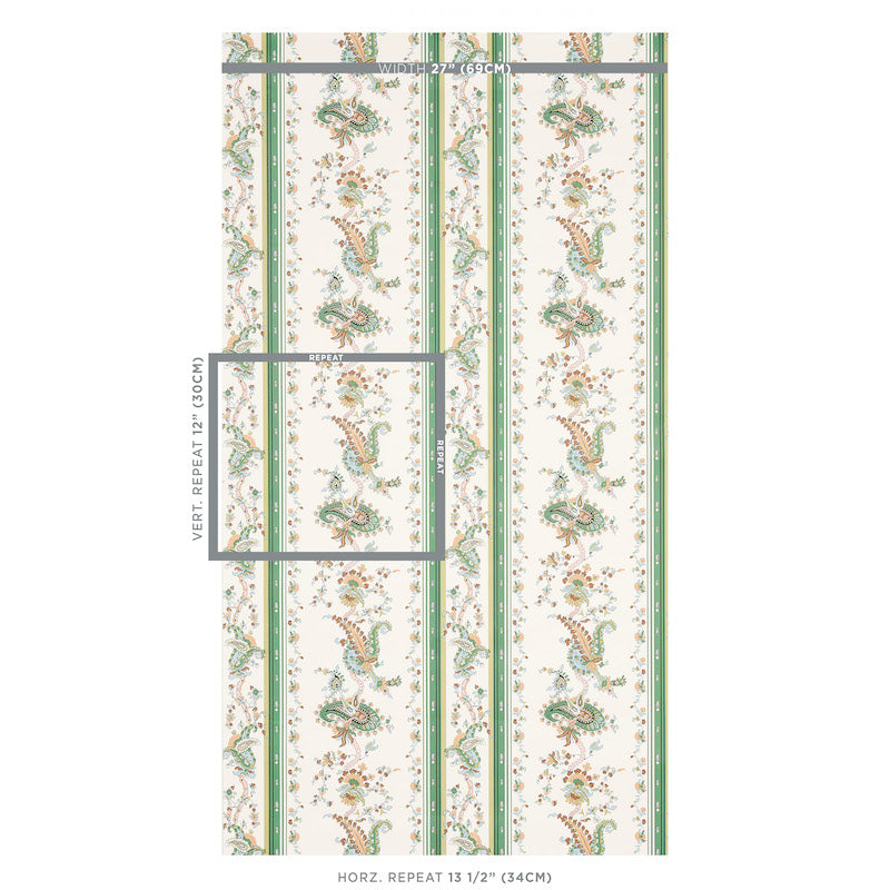 ELENA PAISLEY STRIPE | Green