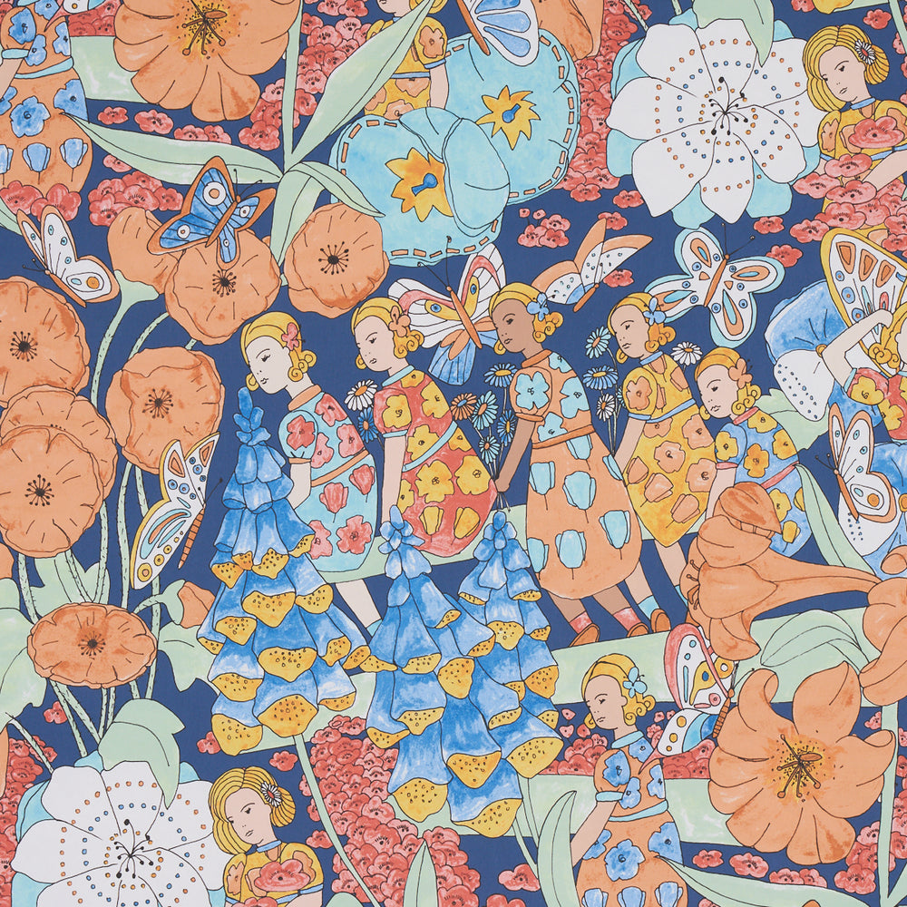 FAIRIE GARDEN | Orange And Navy
