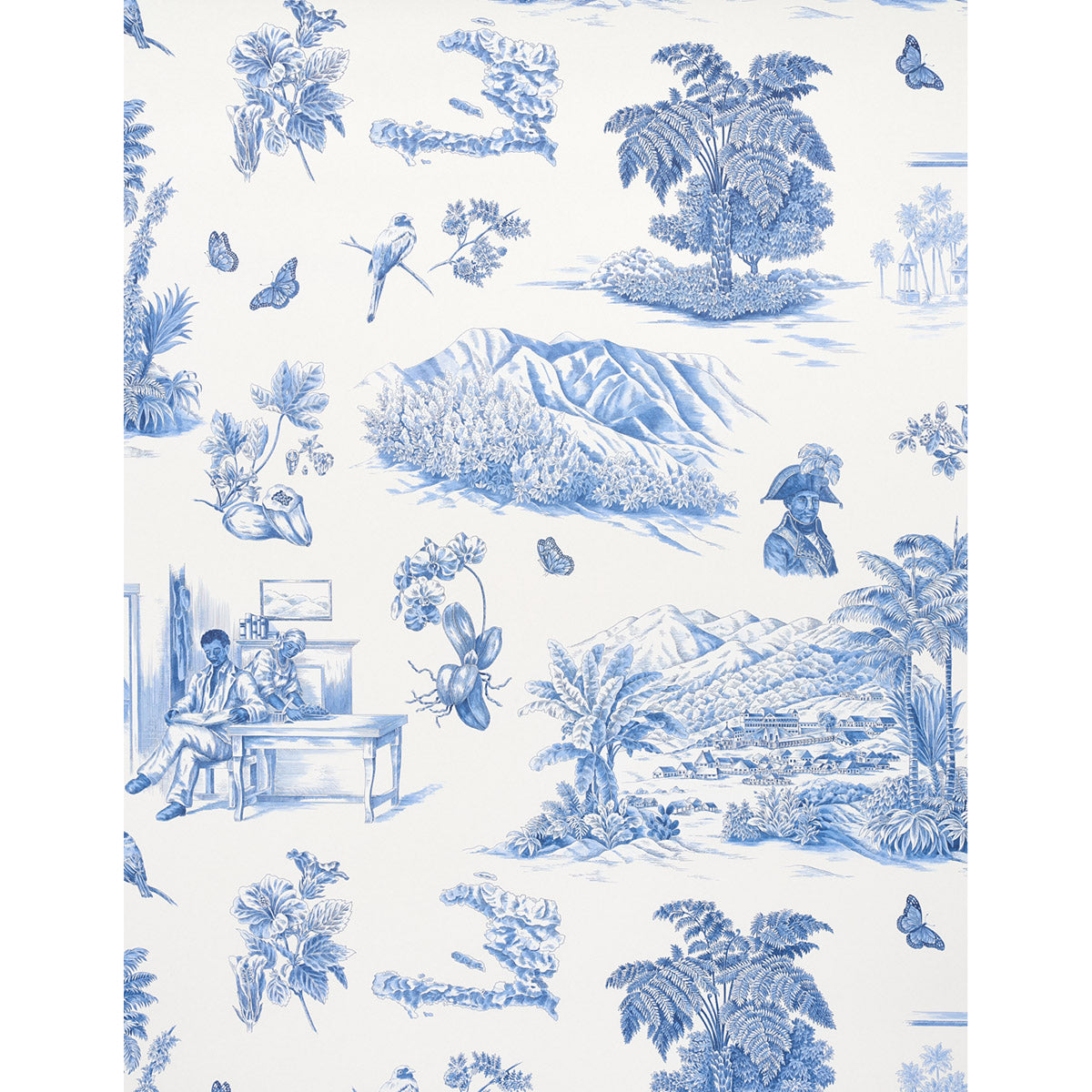 TOUSSAINT TOILE | BLUE ON IVORY