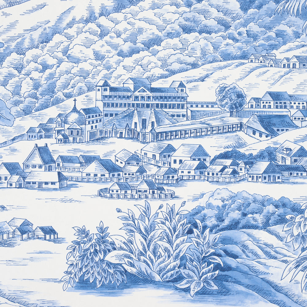 TOUSSAINT TOILE | Blue On Ivory