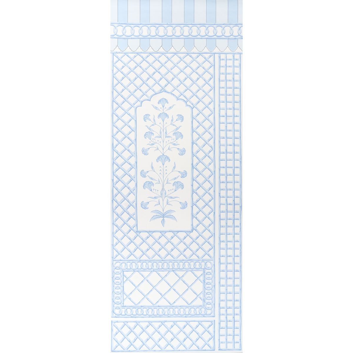 BAMBOO TRELLIS PANEL A | Blue