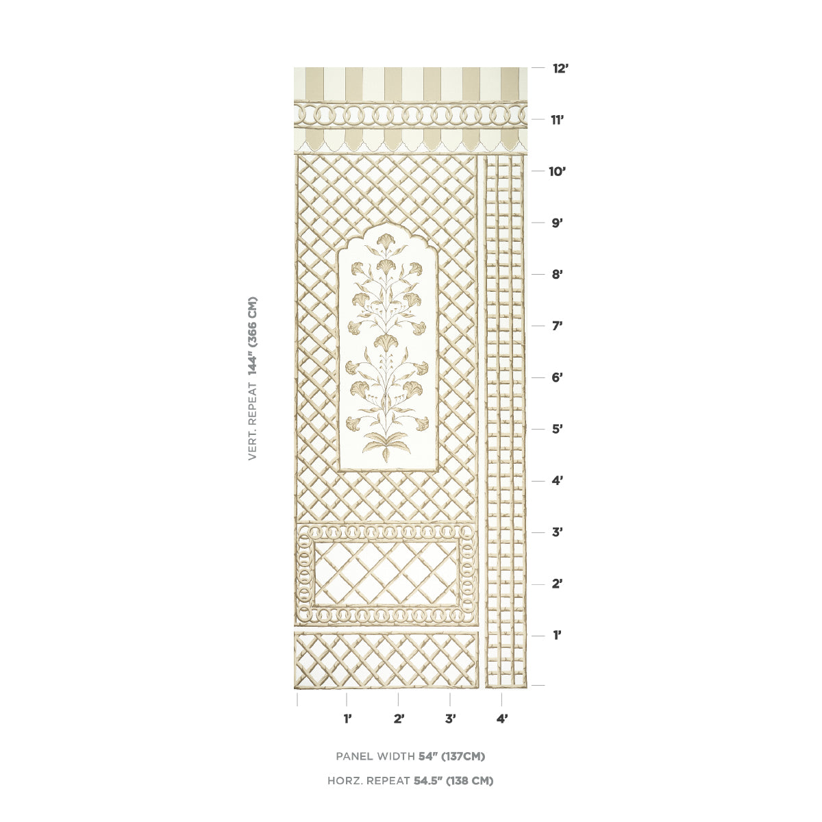 BAMBOO TRELLIS PANEL A | Neutral