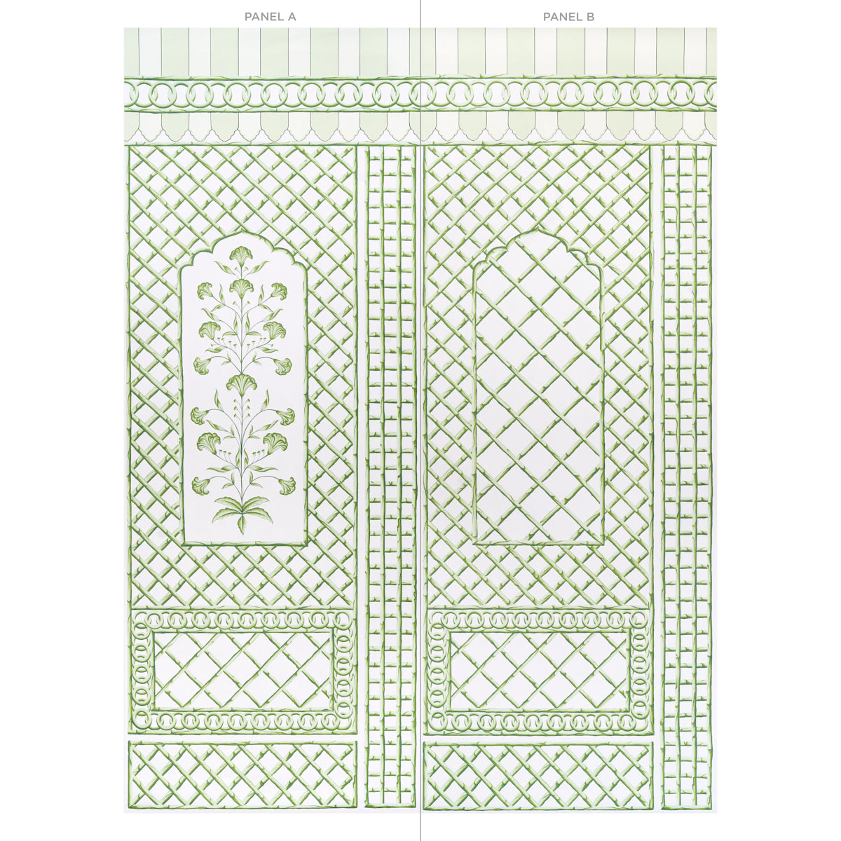 BAMBOO TRELLIS PANEL B | GREEN