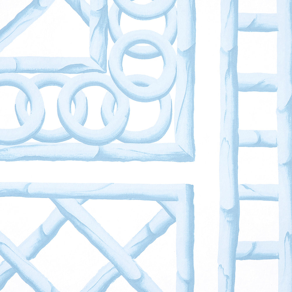 BAMBOO TRELLIS PANEL B | Blue