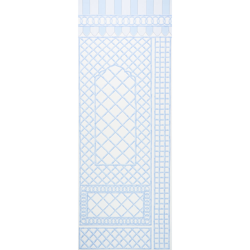 BAMBOO TRELLIS PANEL B | Blue