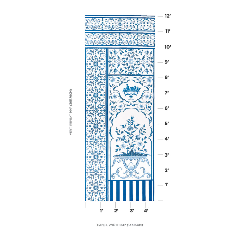 MUGHAL GARDEN PANEL A | Blue