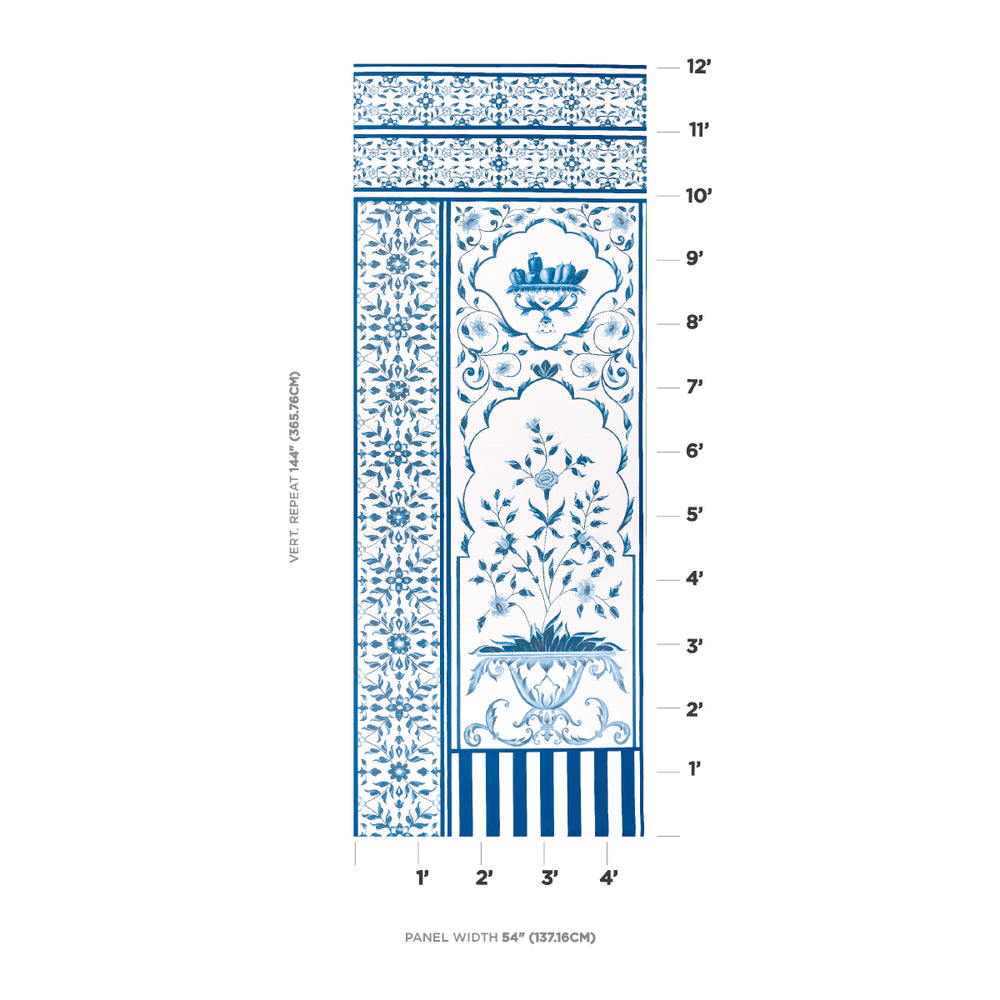 MUGHAL GARDEN PANEL B | Blue