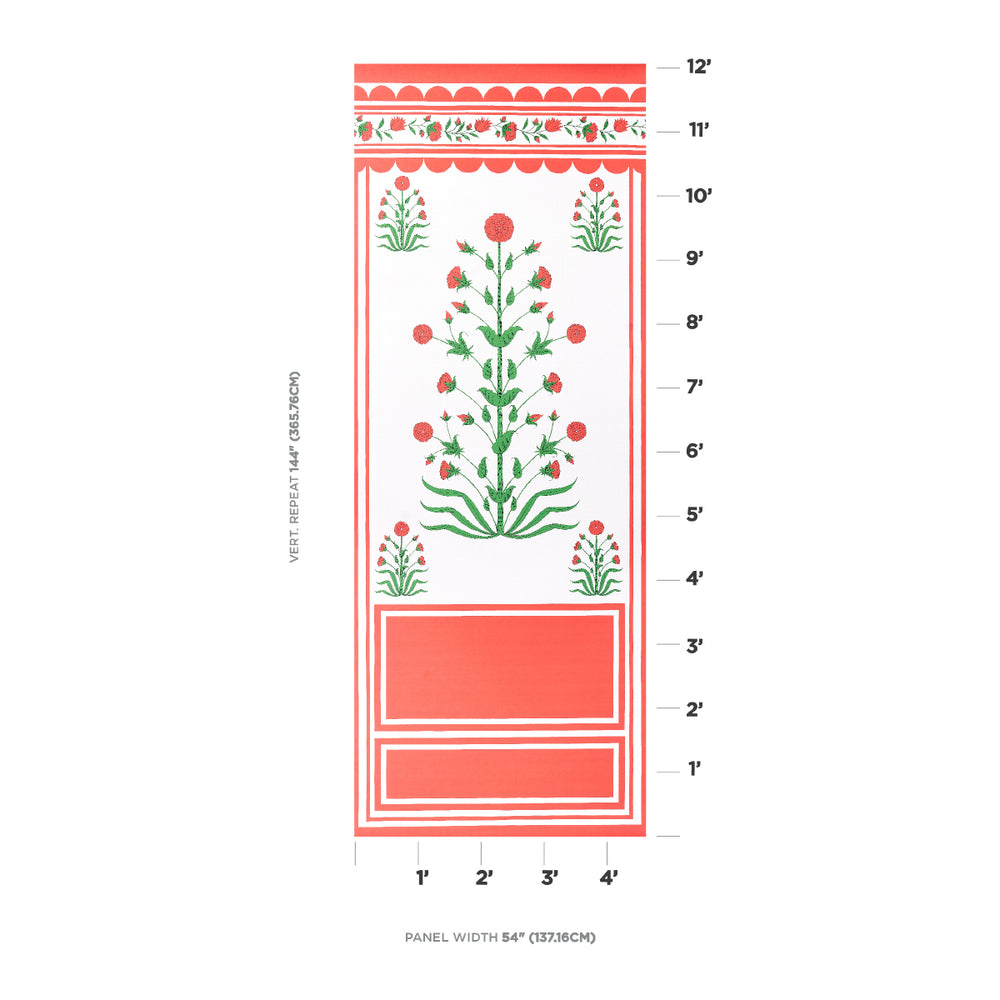 ROYAL POPPY PANEL A | Red