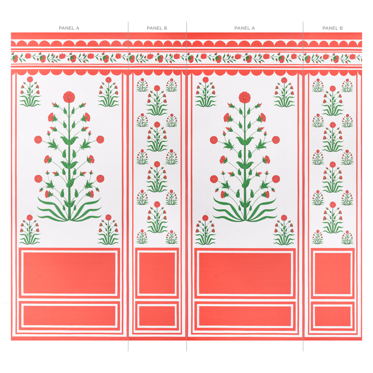 ROYAL POPPY PANEL A | Red