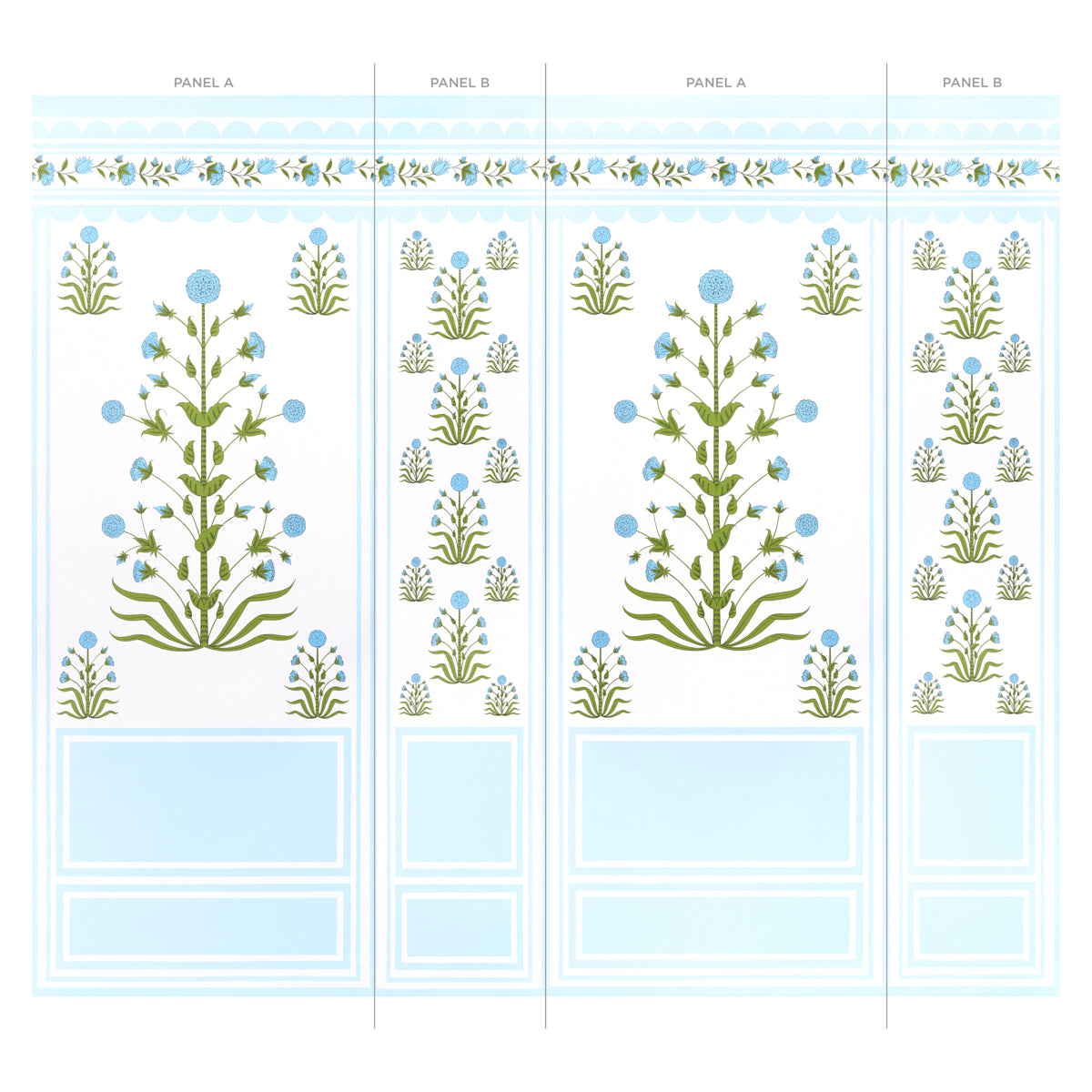 ROYAL POPPY PANEL A | Blue