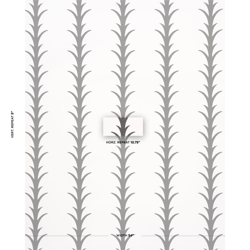 ACANTHUS STRIPE | Carbon On Ivory