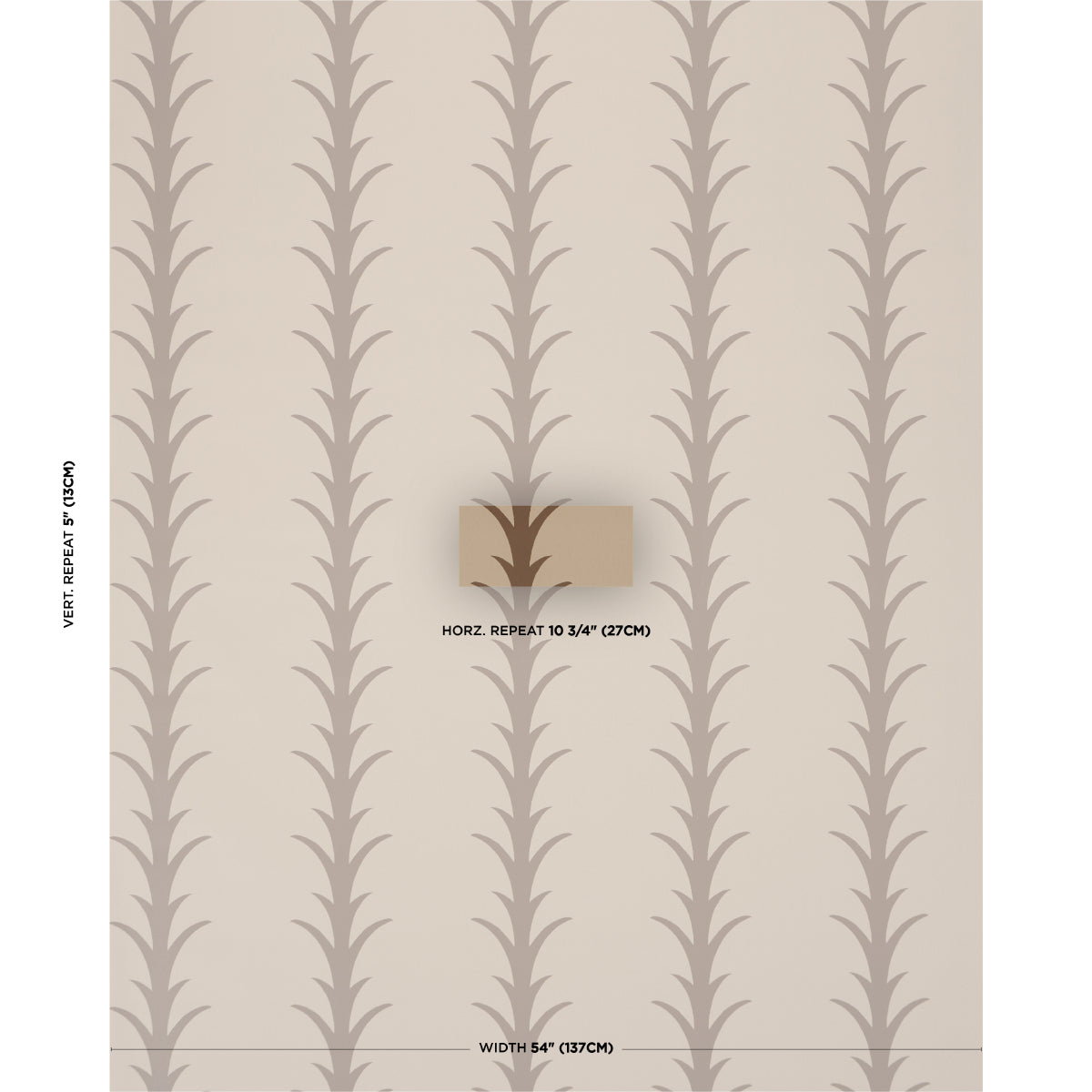 ACANTHUS STRIPE | Brown On Beige