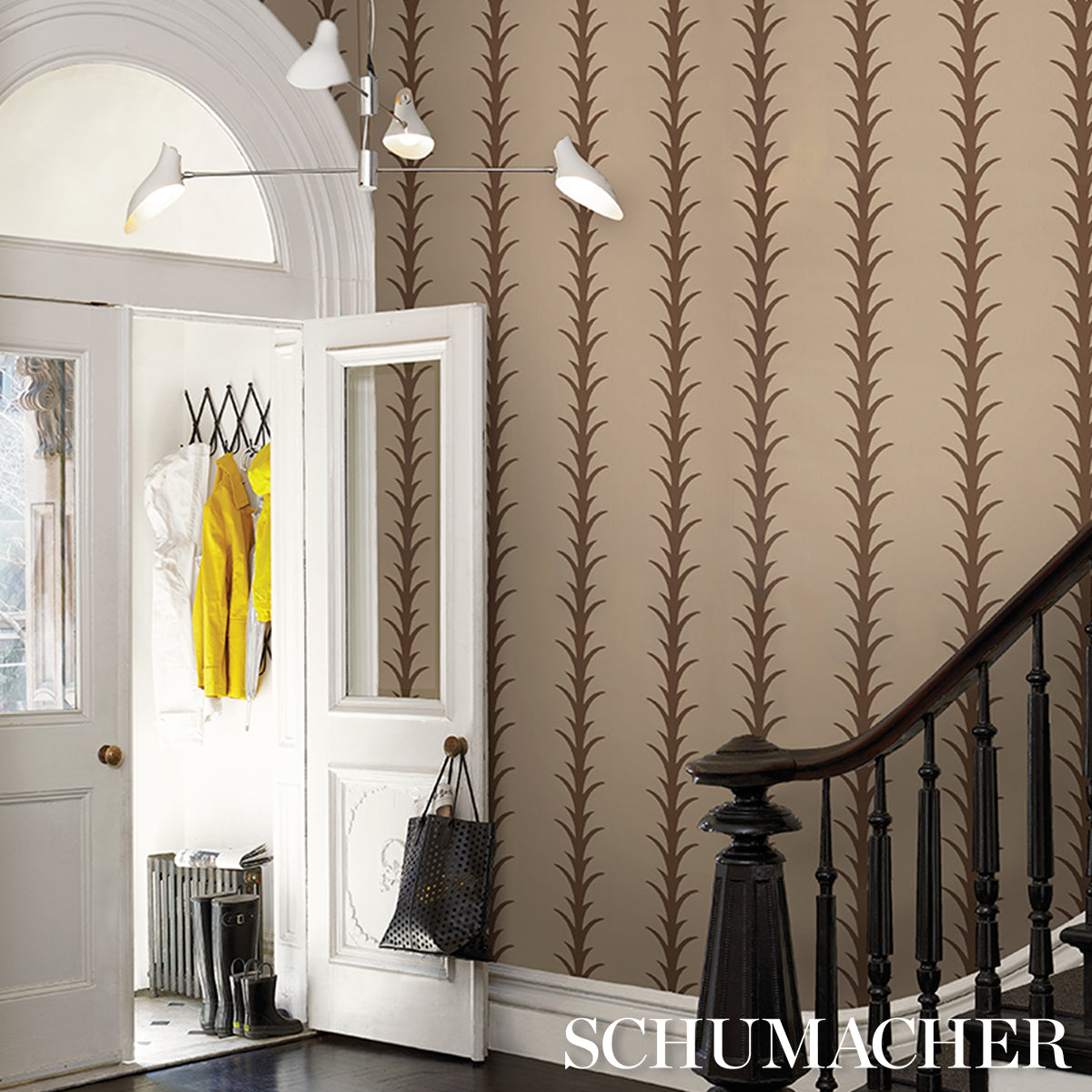 ACANTHUS STRIPE | Brown On Beige