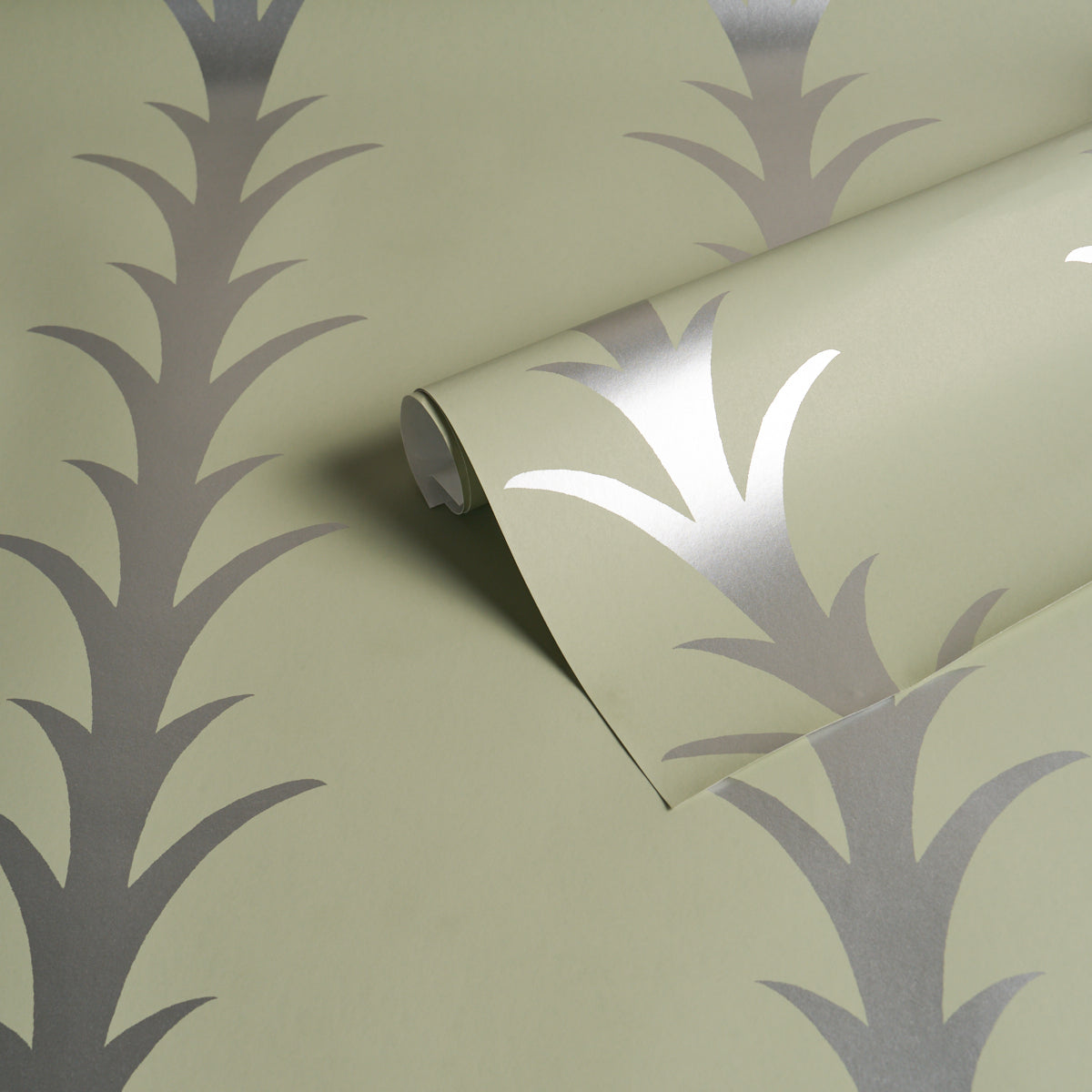 ACANTHUS STRIPE | Metallic On Sage