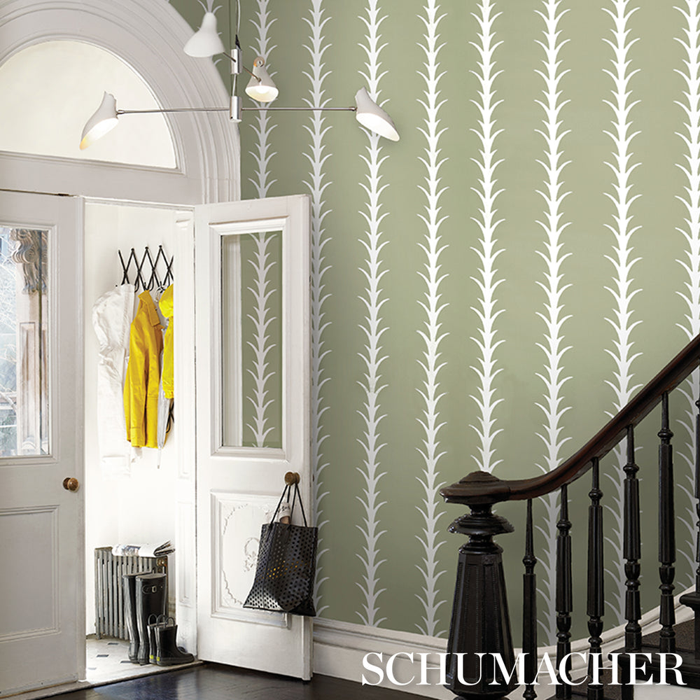 ACANTHUS STRIPE | Metallic On Sage