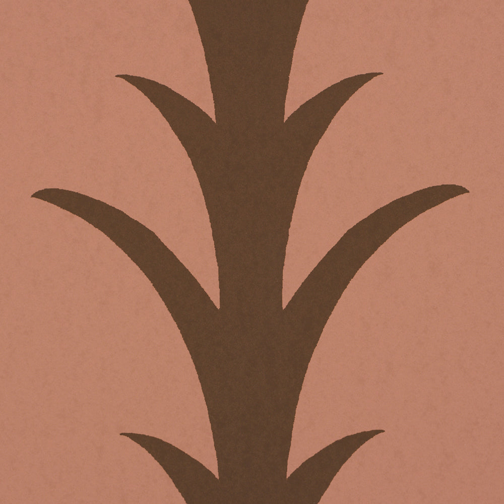 ACANTHUS STRIPE | Brown On Rosewood