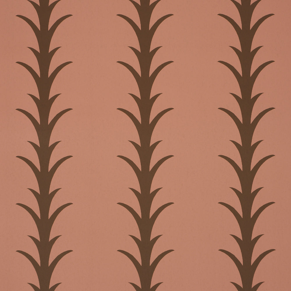 ACANTHUS STRIPE | Brown On Rosewood