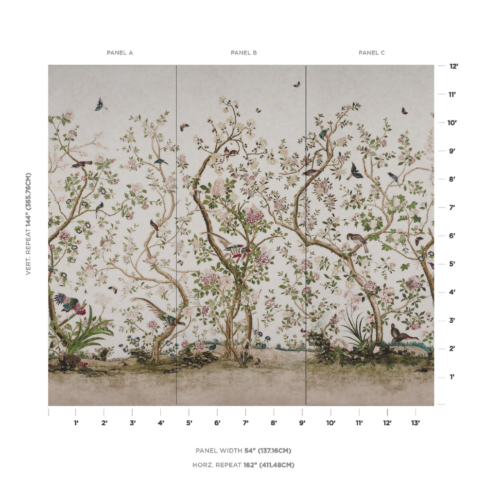 LES OISEAUX PANEL SET | Ivory