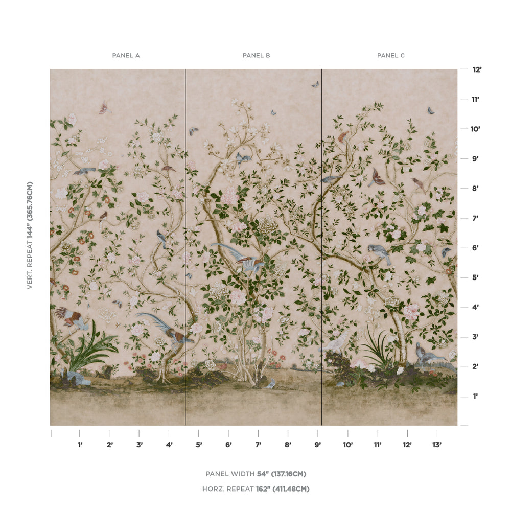 LES OISEAUX PANEL SET | Parchment