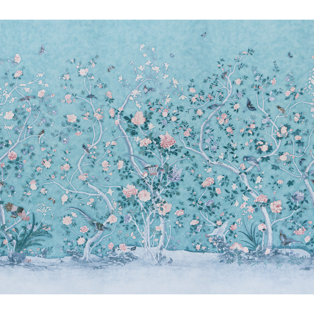 Les Oiseaux Panel Set | Blue Turquoise