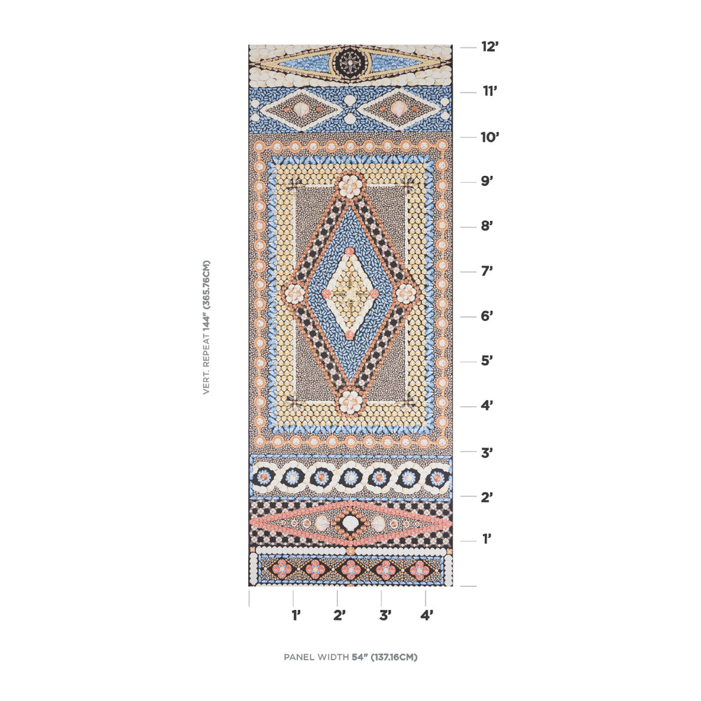 SHELL GROTTO PANEL B | Onyx Multi