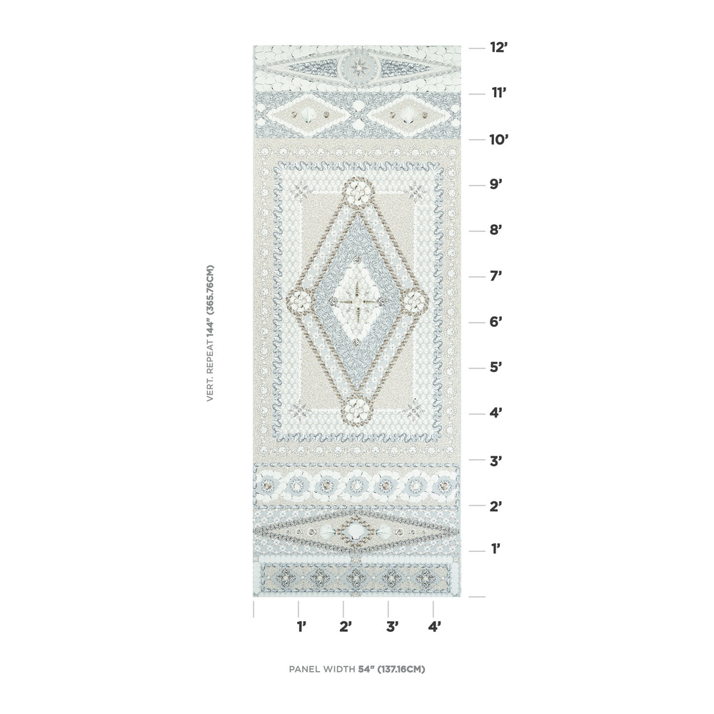 SHELL GROTTO PANEL A | Seafoam