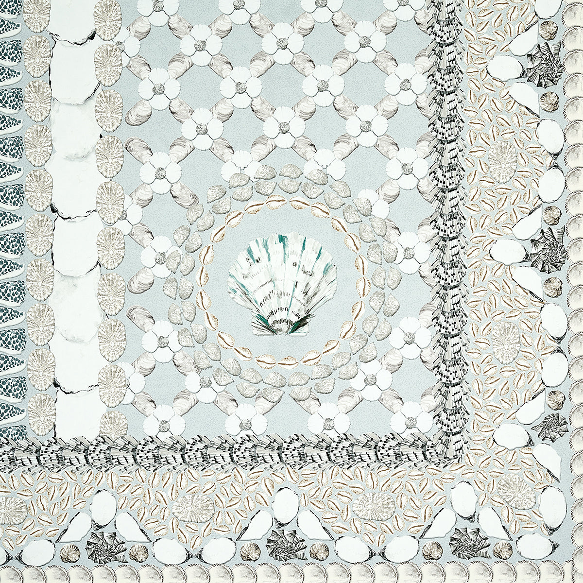 SHELL GROTTO PANEL A | Seafoam