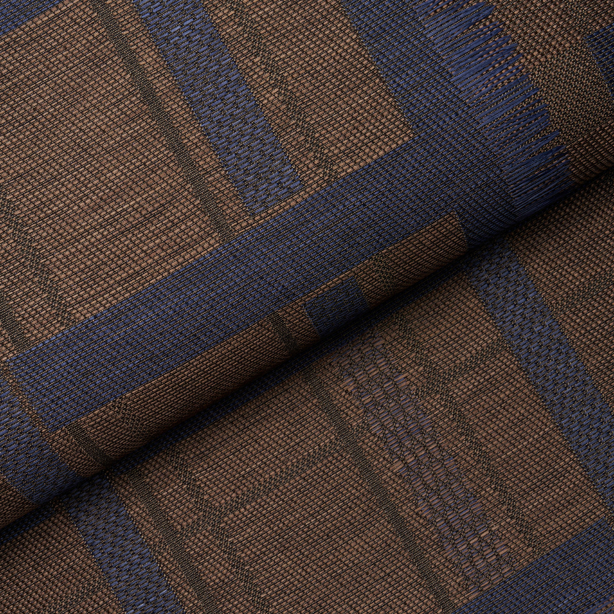 AXEL PLAID WALLCOVERING | Navy/Espresso