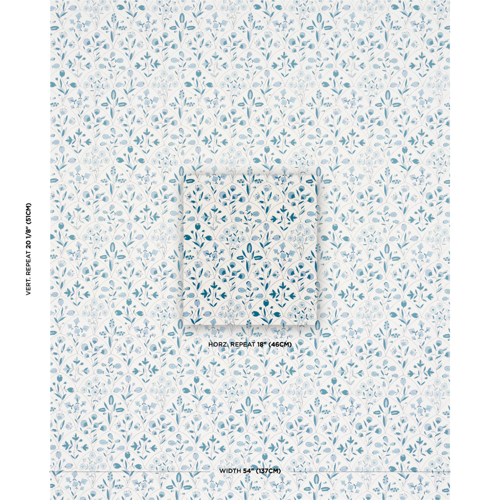 FRANCES SCALLOP FLORAL | Blues