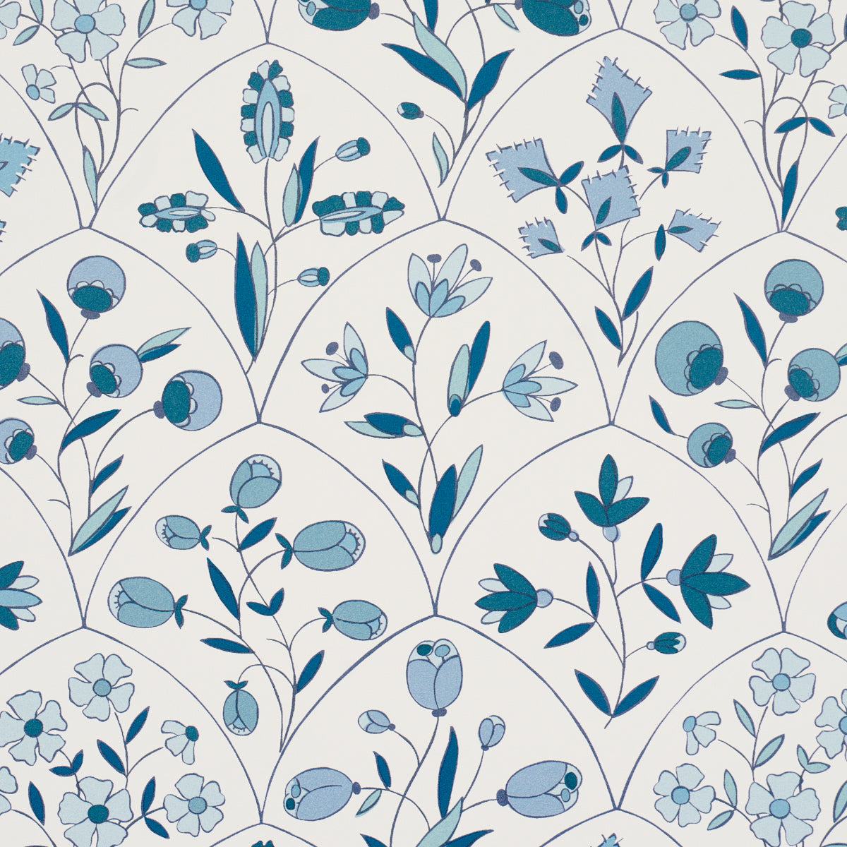 FRANCES SCALLOP FLORAL | Blues