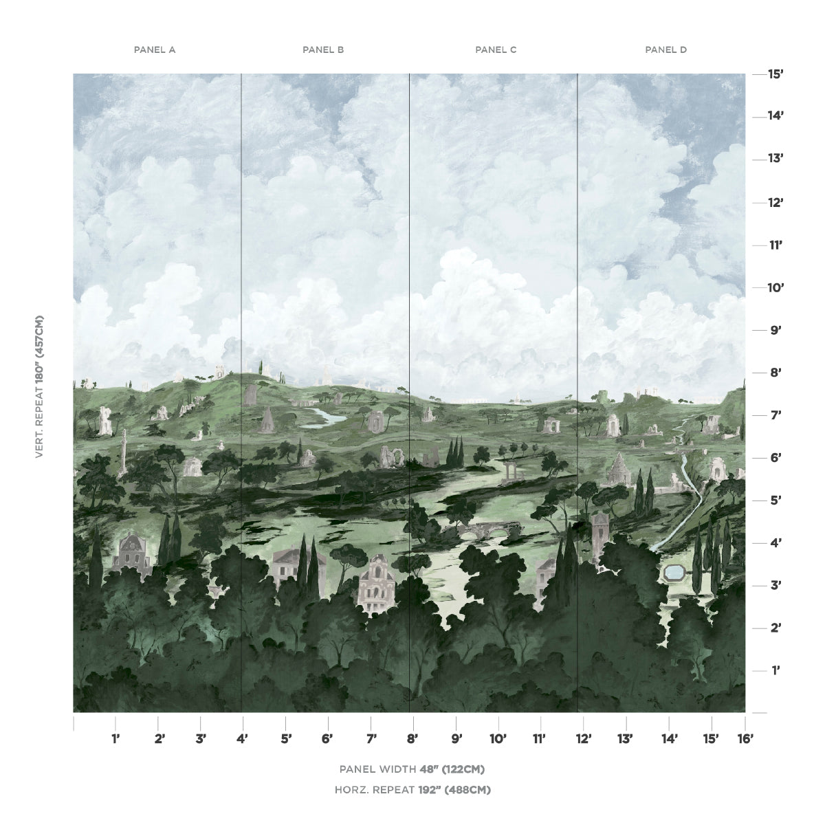 APPIAN WAY 4 PANEL SET | Fog