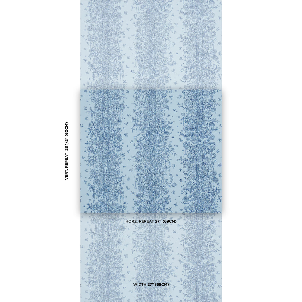 Edward Steed's Towers Of Flowers | Sky Blue & Navy