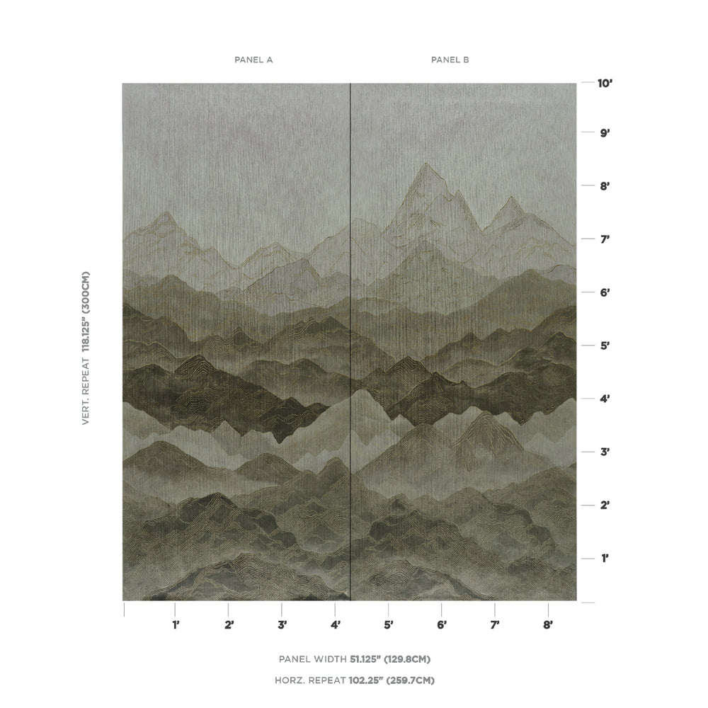 Atmospheric Landscape Panel Set | Misty Mountains